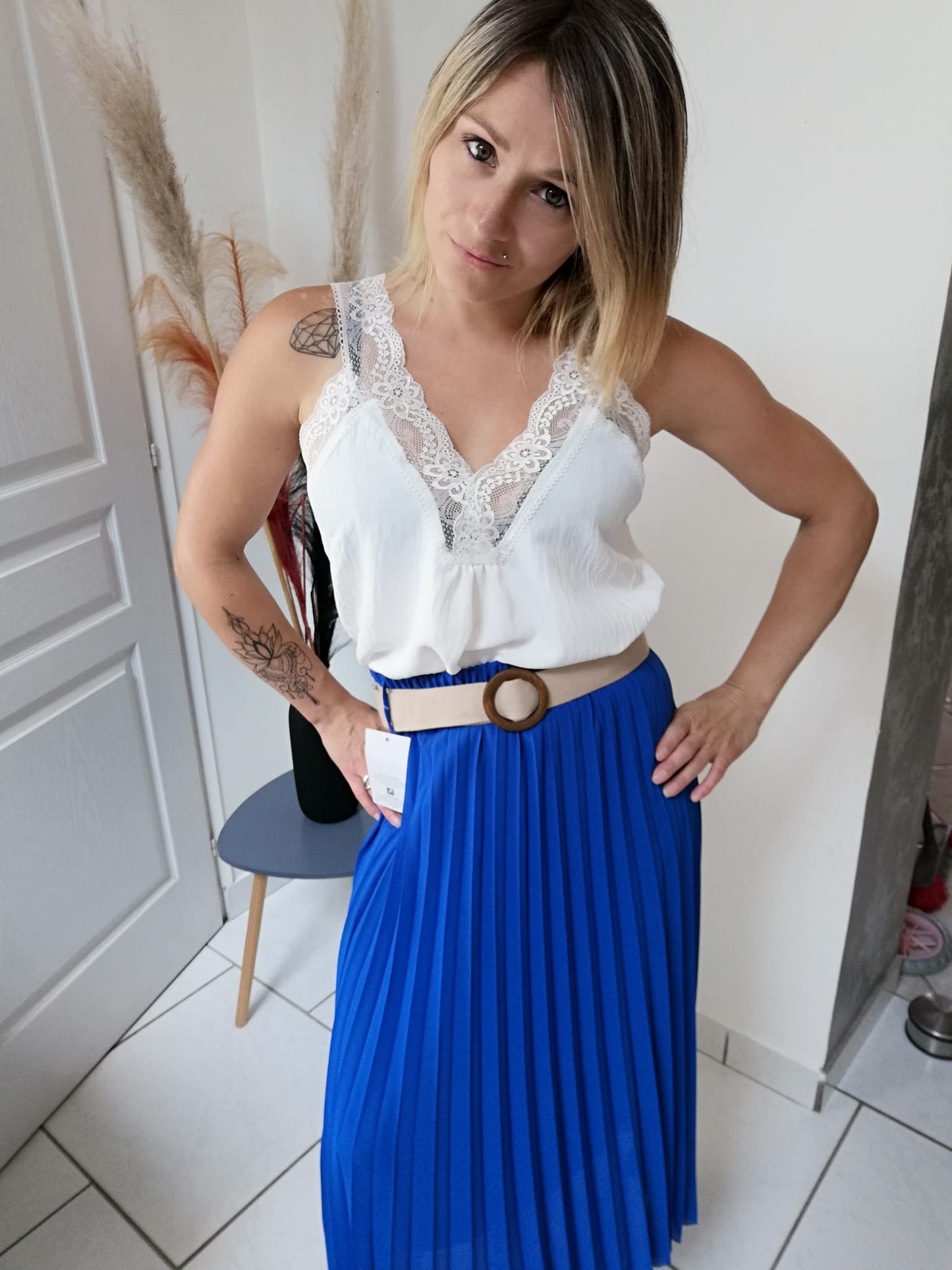 jupe longue avec ceinture