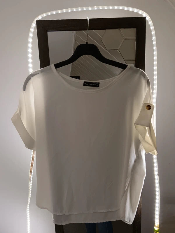 Top manche boutonnées